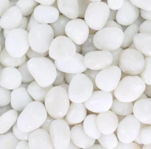 Snow White Natural High Polished Pebbles 1-2 Inch Decorative Stones for Indoor Plants Vase Filler Aquarium Garden Landscaping