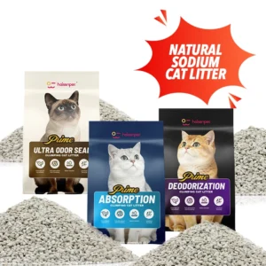 Sodium Bentonite Cat Litter Fast Absorption Hard Clumping No Sticky Bottom Safe for Cats