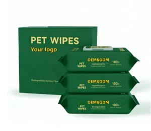Soft Bamboo Fibre Pet Wet Wipes for Dog Tear Stains Cat Ear Eye & Body Cleaning Deodorizing Unscented