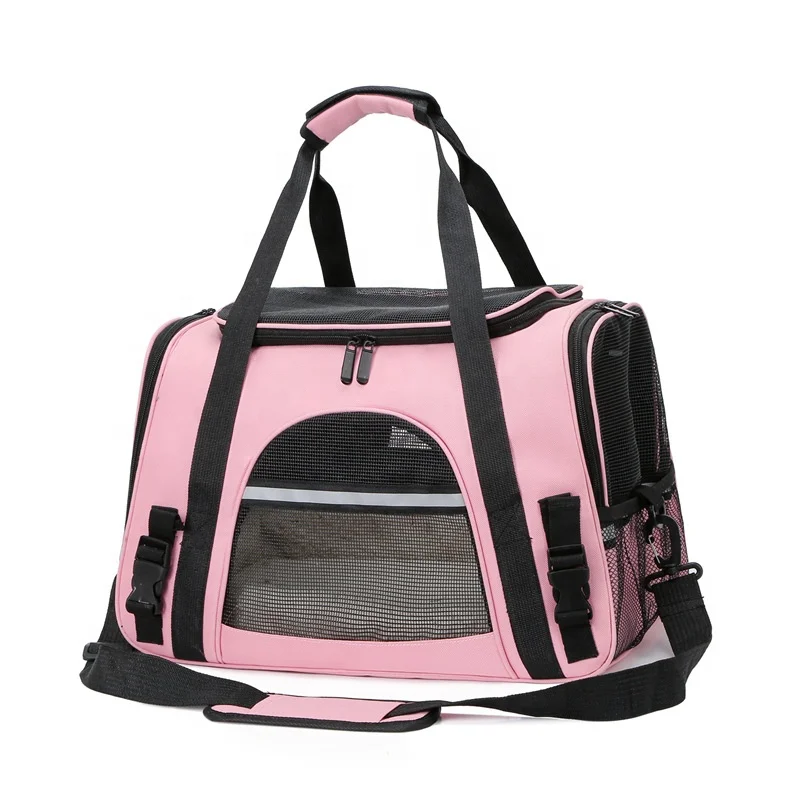 Soft Carrier for Pet Transportation Suitable for Small Medium Sized Cats Dogs Rabbits Birds Foldable Breathable