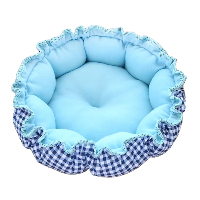 Soft Cat Bed Fluffy Adjustable Round Bed Warm Comfortable Pet Cat Dog Bed