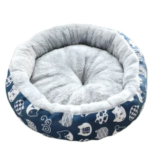 Soft Cat Bed Fluffy Round Bed Warm Comfortable Soft Plush Faux Fur Pet Cat Dog Bed
