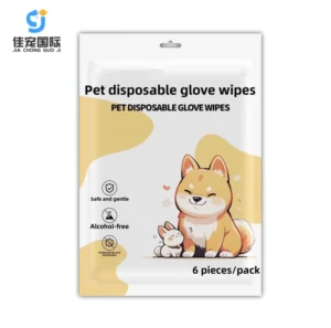 Soft Convenient Pet Wet Wipes No Wash Dry Cleaning Deodorizing Gloves for Cats Dogs Small Animals Non Woven Material for Bathing