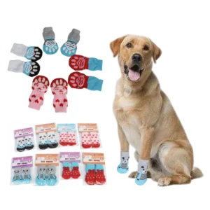 Soft Cotton Dog Sock Anti Slip Paw Protection Pet Socks for Indoor Wear