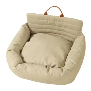 Soft Cotton Pet Car Cushion Seat Co Pilot Safety Bed with Front Dashboard Design Travel Dog Seat in Nylon and Leather