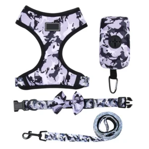 Soft Dog Harness Adjustable Small Dog Harness and Leash Set