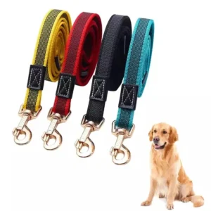 Soft Dog Leash Pet Leash Non-Slip Rubber Nylon Training Walking Rope Work Pet Dog Leashes for Small Medium Large Big Dogs