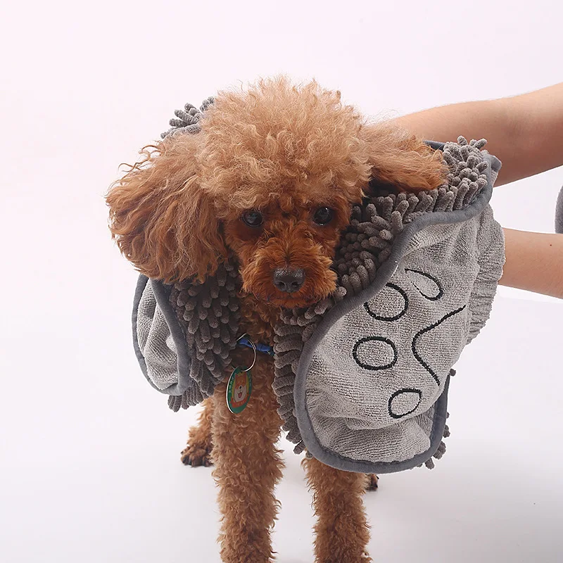 Soft Fine Fiber Microfiber Dog Bath Towel Quick Drying Blanket for Dirty Pets for Dog & Cat Cleaning & Bathing