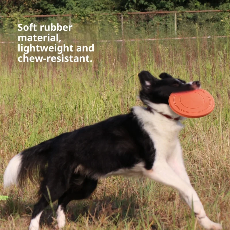 Soft Interactive TPR Small Dog Flying Saucer Dog Toy Game Flying Discs Resistant Chew Puppy Training Interactive Pet Supplies