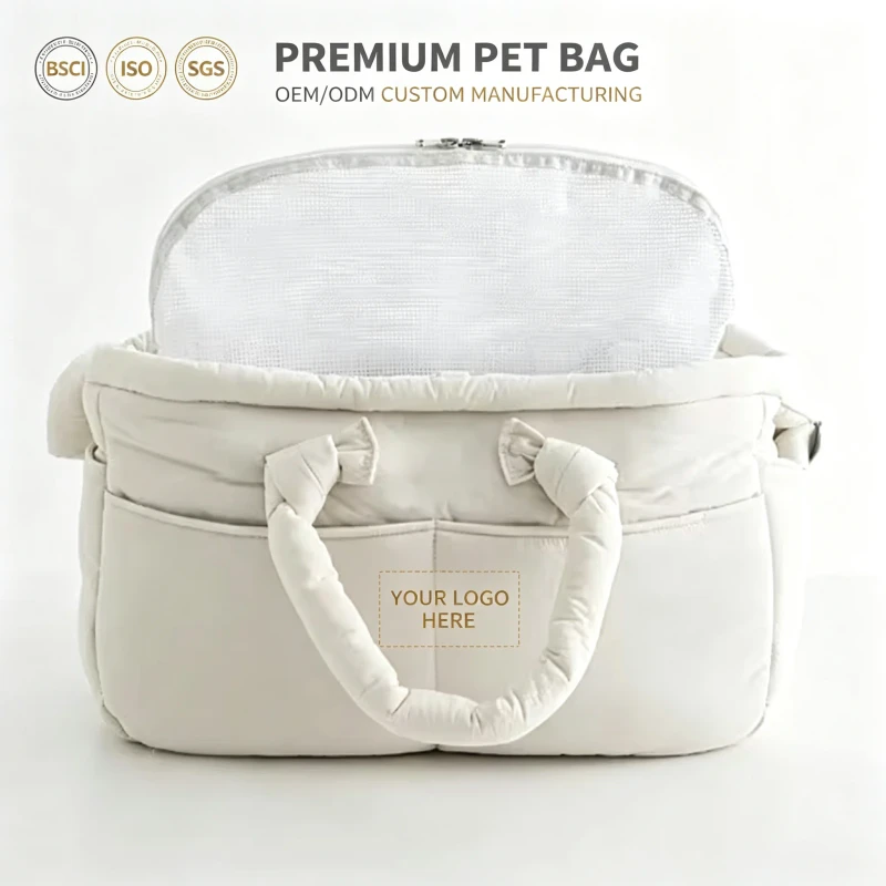 Soft Pet Carrier Tote Bag for Dogs and Cats with Breathable Mesh for Travel and Outdoor Activities