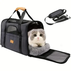 Soft Pet Carrier for Cats Puppy Travel Dogs Carrier Bag Durable Portable Foldable Airline Approved with Litter Box