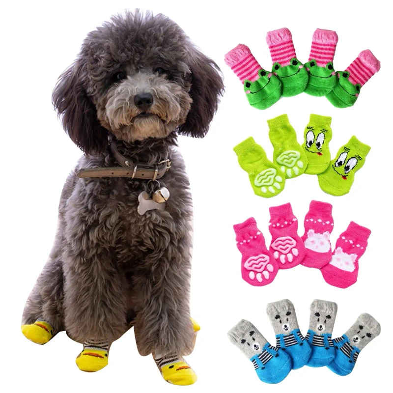 Soft Pet Dog Shoes Anti slip Boots Socks for Small Puppy Dog Paw Protector