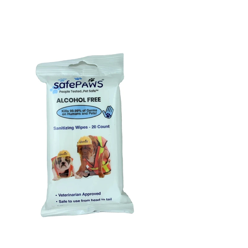 Soft Pet Dogs & Cats Wet Wipes Non Woven Material Unscented Scented Options Custom Logo Available