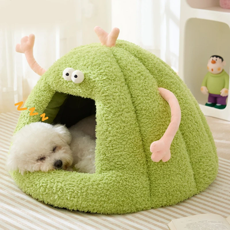 Soft Plush Cloth Solid Rectangle Cat Nest & Portable Cave Bed for Cats & Small Dogs Durable Breathable All Seasons
