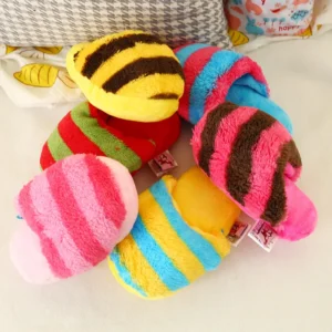 Soft Plush Dog Squeak Toy Slipper Puppy Toys for Training Biting Tooth Cleaning Chewing Play Toy