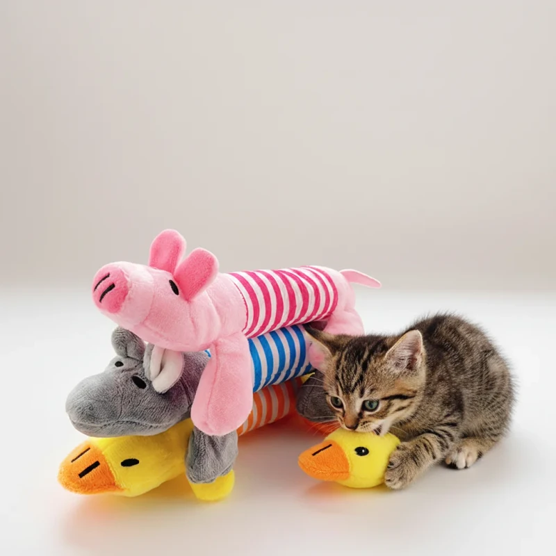 Soft Plush Squeaky Chew Toy for Dogs Cats Interactive Play Pet Teething Toy Bite Resistant Pet Toy Pet Toys