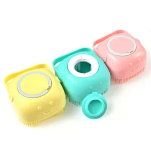 Soft Rubber Pet Bath Brush Puppy Dog Washing Shampoo Dispensing Brush Cat Grooming Shower Massage Cleaning Brush
