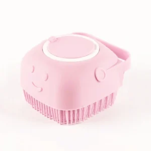 Soft Safe Silicone Pet Bathroom Massage Cleaning Grooming Tools Dog Cat Bath Brush With Shampoo Box