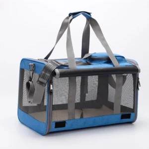 Soft Sided Breathable Airline Approved Portable Travel Pet Carrier with Zipper for Cats Small Medium Dogs