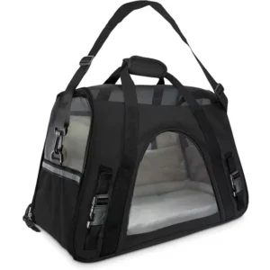 Soft-Sided Carriers for Small Medium Cats and Dogs Air-Plane Travel On-Board Under Seat Carrying Pet Bag
