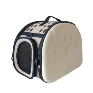 Soft Sided Collapsible Pet Travel Carrier Porous Design Portable Eva Backpack with Zipper Closure Mesh Pet Cage Bag