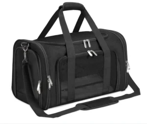 Soft Sided Pet Carrier Collapsible Pets Travel Carriers with Shoulder Strap and Removable Mat