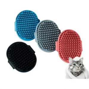 Soft Silicone Pet Shower Brush 285 Massage Nodes Shampoo Dispensing Dog Cat Grooming Bath Massage Cleaning Brush