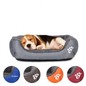 Soft Warm Comfortable Candy Color Footprint Pet Bed for Dogs and Cats All Seasons Use