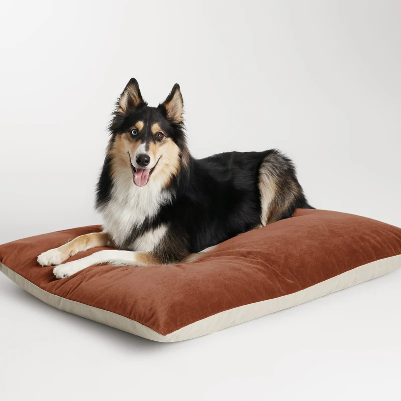 Soft and Cozy Rectangle Pet Bed with Non Slip Bottom Comfortable for Dogs and Cats