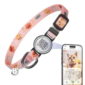 Software Ready Custom Fashion Adjustable Breakaway Cute Modern Pet Cat Neck Collar Belt Luxury With Bell