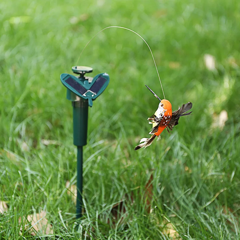 Solar Simulation Bird Crafts Feather Bird Ornament for Shopping Mall Lawn Durable Plastic Horticultural Decoration for Outdoor