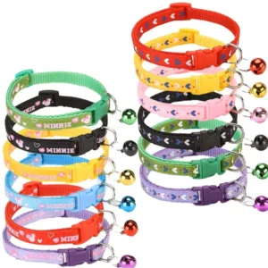 Solid Gold Dog Collar Detached Reflective Safety Buckle Padded Solid Pattern Ribbon Decoration PP Material Small Breed for Pets