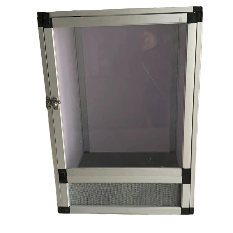 Solid Metal Eco-Friendly Portable Pet Cage & House with Plastic Tray and Tool Free Installation for Reptiles