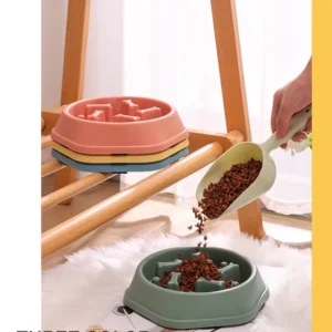 Solid Pattern Customized Anti Choking Slow Feeder Pet Bowl Anti Spill Cat and Dog Bowl Pet Supplies