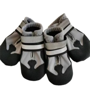 Solid Pattern Eco Friendly Anti Slip Canvas Dog Shoes Socks Breathable Waterproof Winter Leather Rubber Cute Modern Classic