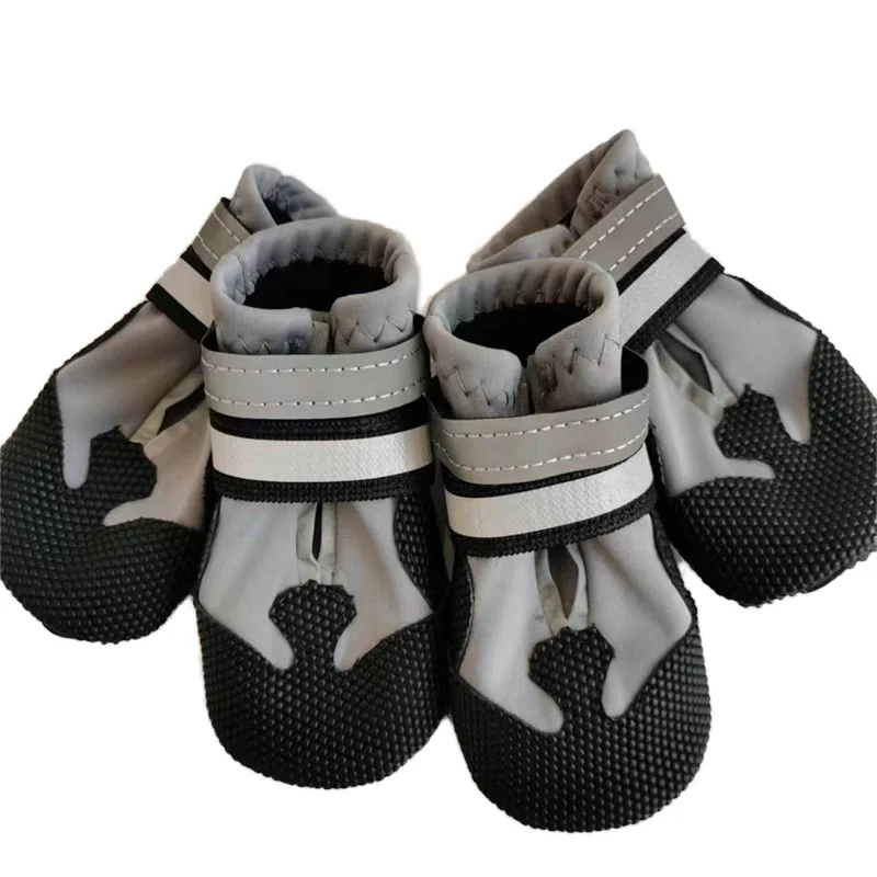 Solid Pattern Eco Friendly Anti Slip Canvas Dog Shoes Socks Breathable Waterproof Winter Leather Rubber Cute Modern Classic