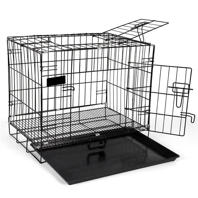 Solid Pattern Heavy Duty Metal Dog Cage Classic Large Indoor Pet Cat House Small Iron Drop Cage With Plastic Material