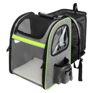 Solid Pattern Waterproof Soft Sided Pet Carrier with Mesh Windows Foldable and Portable for Small Dogs and Cats