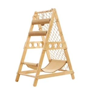 Solid Wood Cat Climbing Frame Sisal Toys for Cats Cat Scratching Tree