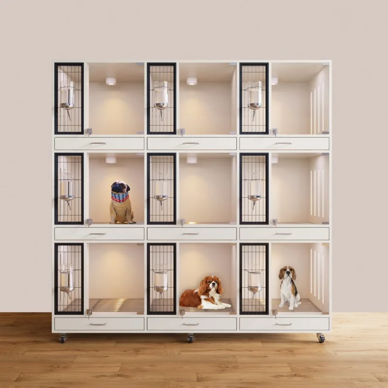 Solid Wood Indoor Villa Large Pet Dog Cat Cage