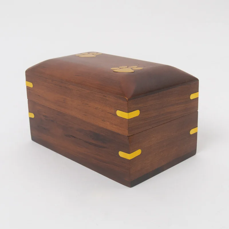 Solid Wood Pet Urn Cat Dog Small Animal Memorial Coffin Box Pet Funeral Supplies Cremation Died