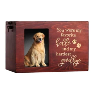 Solid Wood Pet Urn Funeral Flip Cover Memorial Box Wooden Cat and Dog Memorial Supplies Shadow Box Style