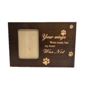 Solid Wood Rectangle Eco Friendly Pet Urn Slide Cover Photo Frame Memorial Ashes Box for Dogs Cats Small Animals Funeral
