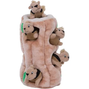 Songshantoys Custom Chew Dog Toys Pet Accessories Noise Maker Squirrel Tree Hole Cute Squirrel Set Plush Pet Toy for Dog