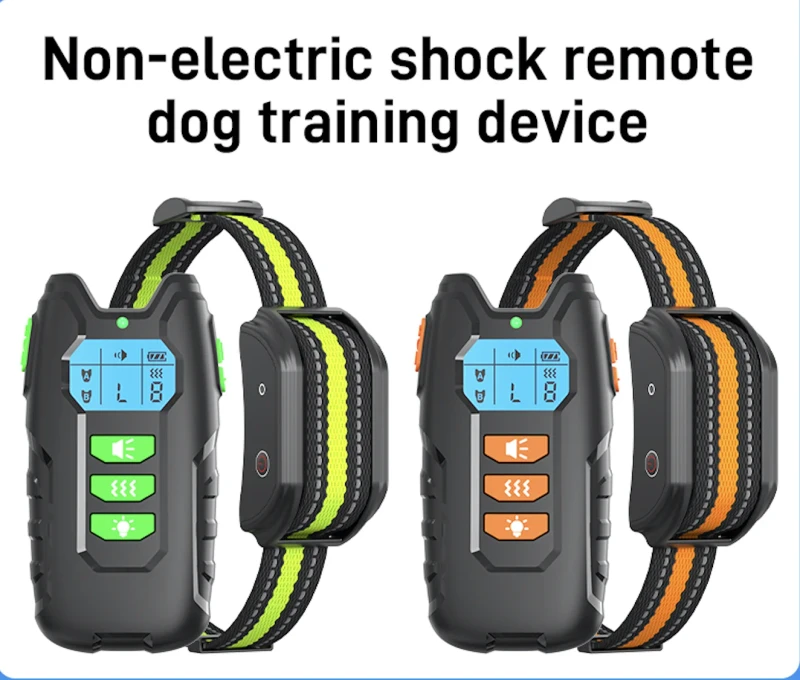 Sound Vibration Flashing Light Waterproof Plastic Electronic Training Collar for Dogs Pet Bark Control Eco-friendly Safety