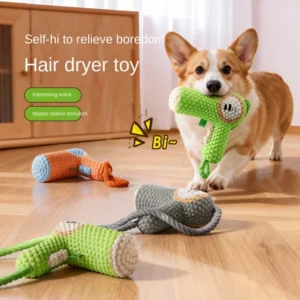 Sounding Pet Squeak Toy Plush Dog Vocal Cotton Rope Sound Toys Grinding Teeth Boredom Relief Training Cross Border