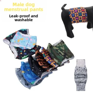 Source Factory Polyester Dog Polite Anti-harassment Safety Leak-proof Washable Hip-hop Style Dog Pants Pet Diapers