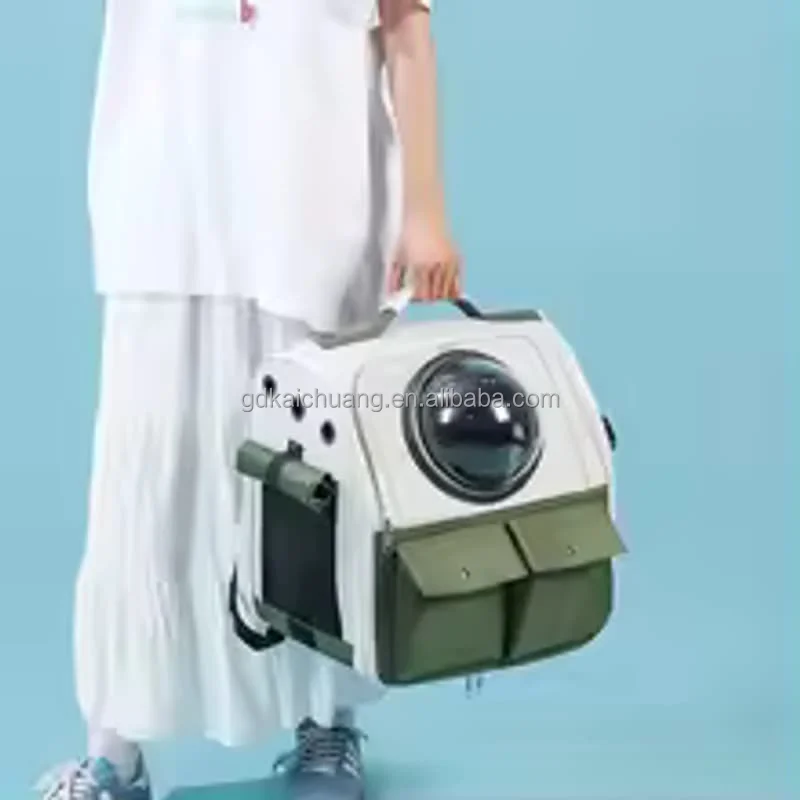 Space Capsule Portable Large Capacity Double Shoulder Pet Carrier for Small Dog Cat Outdoor Daily Walk Short Travel Going Out