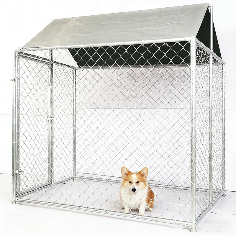 Spacious Outdoor Dog Cage High Security Welded Mesh Anti Escape Pet Cage for Garden Backyard & Farm Fence