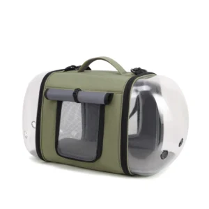 Spacious Semi Hard Shell Pet Carrier with Top Handle for Cats Dogs Everyday Use Comfortable Pet Tote